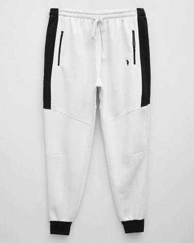 white and black trouser